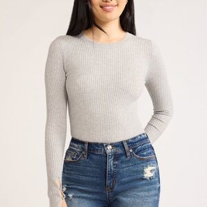 New Women’s Scoop Crew Sweater Bodysuit, NWT